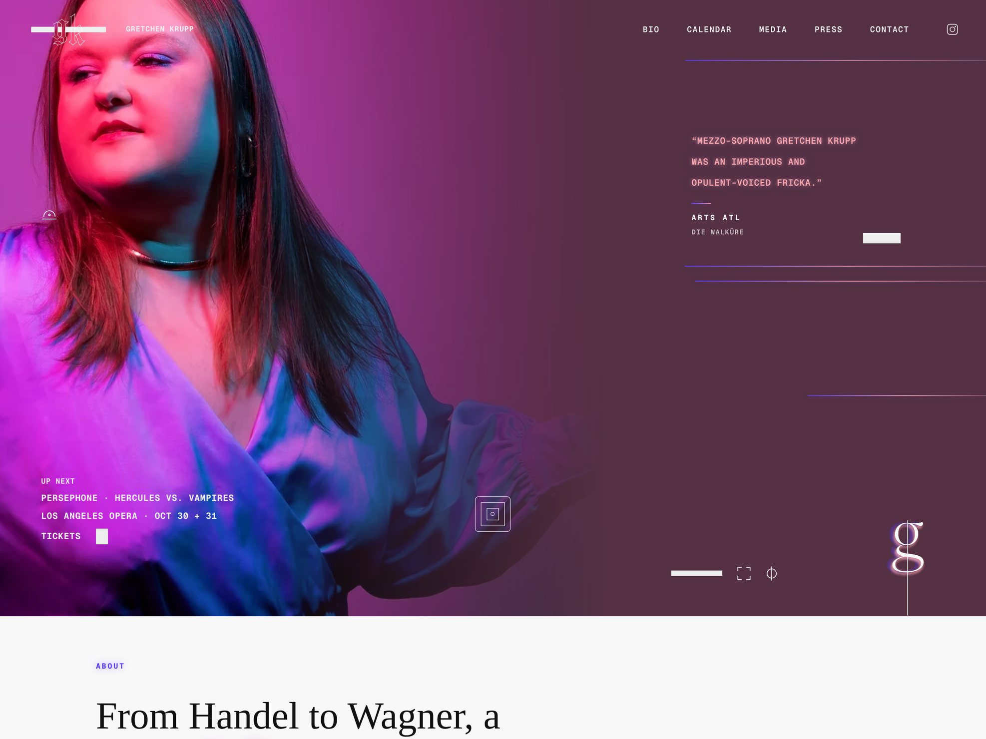 gretchenkrupp.com, Home · on scroll